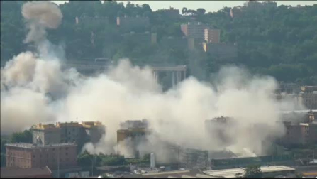Demolición del puente Morandi en Génova