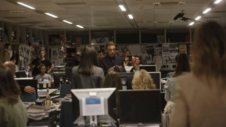 Fotos del rodaje de la película 'Crónica de una tormenta' en Diario de Navarra