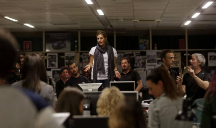 Fotos del rodaje de la película 'Crónica de una tormenta' en Diario de Navarra