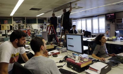 Fotos del rodaje de la película 'Crónica de una tormenta' en Diario de Navarra