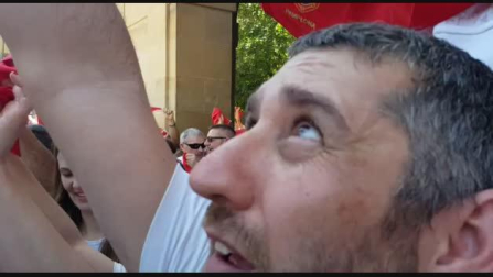 El chupinazo de 2019, desde la plaza del Castillo