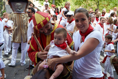 Fotos del recorrido de los gigantes y cabezudos de Pamplona del día 8 de julio de San Fermín 2019