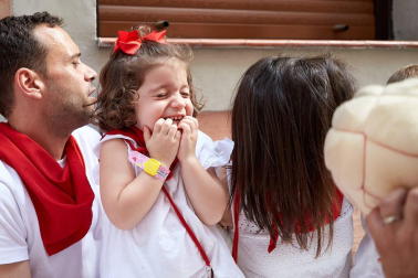 Fotos del recorrido de los gigantes y cabezudos de Pamplona del día 8 de julio de San Fermín 2019