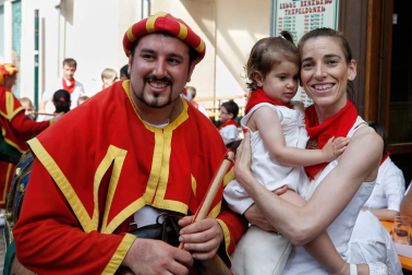 Fotos del recorrido de los gigantes y cabezudos de Pamplona del día 8 de julio de San Fermín 2019