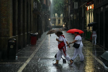 Fotos de Pamplona pasada por agua en el tercer día de Sanfermines