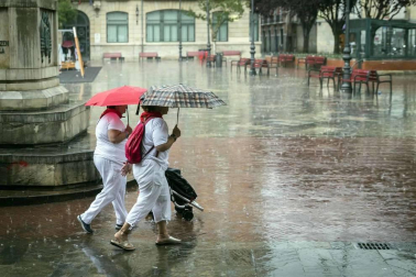 Fotos de Pamplona pasada por agua en el tercer día de Sanfermines