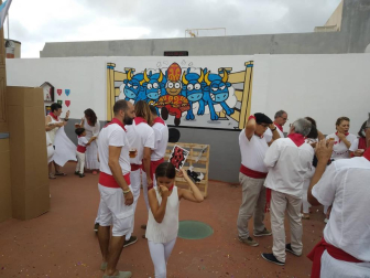 Un grupo de personas del municipio de La Orotava, al norte de Tenerife, tuvo la oportunidad de celebrar sus propios Sanfermines por todo lo alto