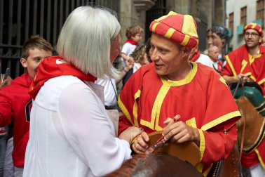 Fotos del recorrido de los gigantes y cabezudos de Pamplona del día 9 de julio de San Fermín 2019