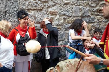 Fotos del recorrido de los gigantes y cabezudos de Pamplona del día 9 de julio de San Fermín 2019