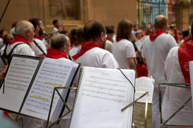 Fotos del recorrido de los gigantes y cabezudos de Pamplona del día 9 de julio de San Fermín 2019