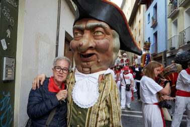 Fotos del recorrido de los gigantes y cabezudos de Pamplona del día 9 de julio de San Fermín 2019