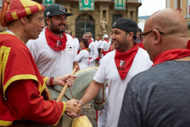 Fotos del recorrido de los gigantes y cabezudos de Pamplona del día 9 de julio de San Fermín 2019
