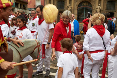 Fotos del recorrido de los gigantes y cabezudos de Pamplona del día 9 de julio de San Fermín 2019
