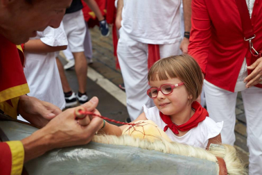 Fotos del recorrido de los gigantes y cabezudos de Pamplona del día 9 de julio de San Fermín 2019