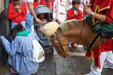 Fotos del recorrido de los gigantes y cabezudos de Pamplona del día 9 de julio de San Fermín 2019