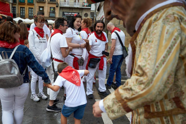 Fotos del recorrido de los gigantes y cabezudos de Pamplona del día 9 de julio de San Fermín 2019