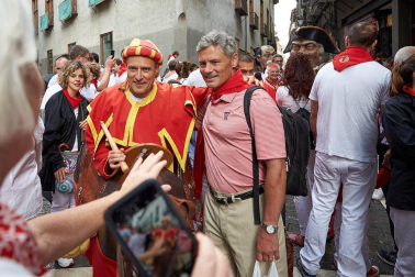 Fotos del recorrido de los gigantes y cabezudos de Pamplona del día 9 de julio de San Fermín 2019