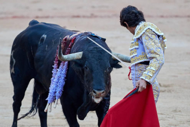 Fotos de la corrida con toros de la ganadería de Jandilla para los diestros Diego Urdiales, Sebastián Castella y Roca Rey.