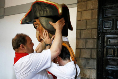 Fotos del recorrido de los gigantes y cabezudos de Pamplona del día 10 de julio de San Fermín 2019