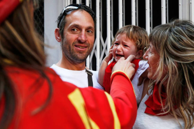Fotos del recorrido de los gigantes y cabezudos de Pamplona del día 10 de julio de San Fermín 2019