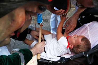 Fotos del recorrido de los gigantes y cabezudos de Pamplona del día 10 de julio de San Fermín 2019