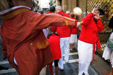 Fotos del recorrido de los gigantes y cabezudos de Pamplona del día 10 de julio de San Fermín 2019