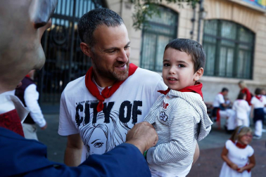 Fotos del recorrido de los gigantes y cabezudos de Pamplona del día 10 de julio de San Fermín 2019