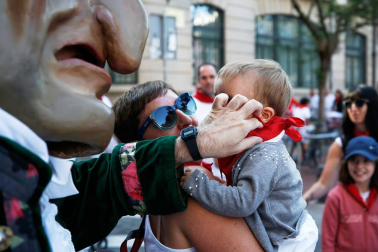 Fotos del recorrido de los gigantes y cabezudos de Pamplona del día 10 de julio de San Fermín 2019