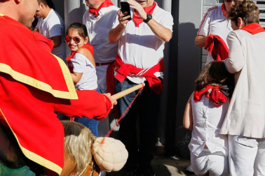 Fotos del recorrido de los gigantes y cabezudos de Pamplona del día 10 de julio de San Fermín 2019