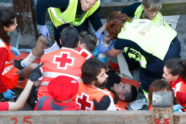 Said Antón Gutiérrez, vecino de Palma de Mallorca de 39 años, sufrió una cornada de 11 cm en el antebrazo