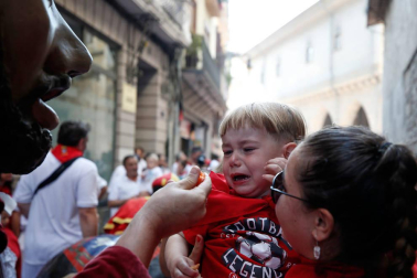 Fotos del recorrido de los gigantes y cabezudos de Pamplona del día 9 de julio de San Fermín 2019