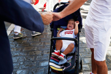 Fotos del recorrido de los gigantes y cabezudos de Pamplona del día 9 de julio de San Fermín 2019