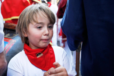 Fotos del recorrido de los gigantes y cabezudos de Pamplona del día 9 de julio de San Fermín 2019