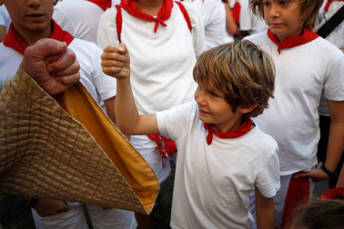 Fotos del recorrido de los gigantes y cabezudos de Pamplona del día 9 de julio de San Fermín 2019