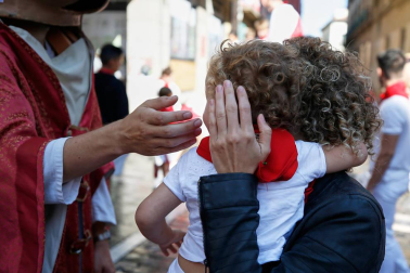 Fotos del recorrido de los gigantes y cabezudos de Pamplona del día 9 de julio de San Fermín 2019