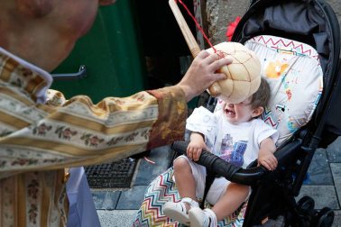 Fotos del recorrido de los gigantes y cabezudos de Pamplona del día 9 de julio de San Fermín 2019