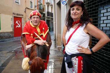 Fotos del recorrido de los gigantes y cabezudos de Pamplona del día 9 de julio de San Fermín 2019