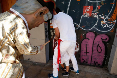 Fotos del recorrido de los gigantes y cabezudos de Pamplona del día 9 de julio de San Fermín 2019