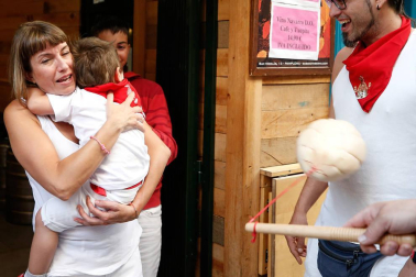Fotos del recorrido de los gigantes y cabezudos de Pamplona del día 9 de julio de San Fermín 2019