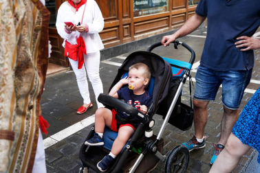 Fotos del recorrido de los gigantes y cabezudos de Pamplona del día 9 de julio de San Fermín 2019