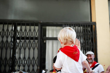 Fotos del recorrido de los gigantes y cabezudos de Pamplona del día 9 de julio de San Fermín 2019