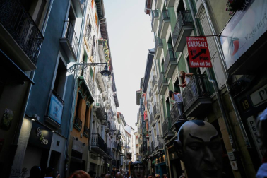 Fotos del recorrido de los gigantes y cabezudos de Pamplona del día 9 de julio de San Fermín 2019