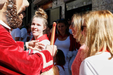Fotos del recorrido de los gigantes y cabezudos de Pamplona del día 9 de julio de San Fermín 2019