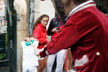 Fotos del recorrido de los gigantes y cabezudos de Pamplona del día 9 de julio de San Fermín 2019