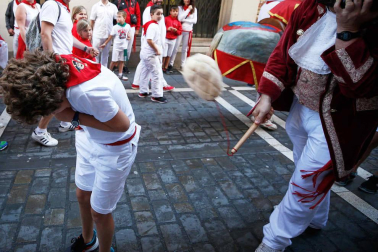Fotos del recorrido de los gigantes y cabezudos de Pamplona del día 9 de julio de San Fermín 2019