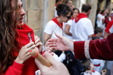 Fotos del recorrido de los gigantes y cabezudos de Pamplona del día 9 de julio de San Fermín 2019
