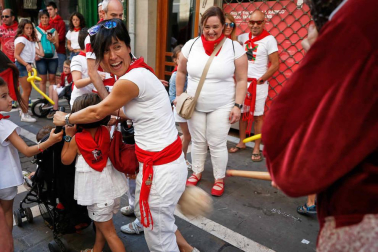 Fotos del recorrido de los gigantes y cabezudos de Pamplona del día 9 de julio de San Fermín 2019