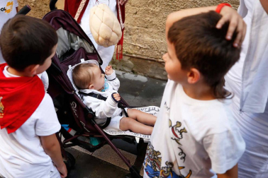 Fotos del recorrido de los gigantes y cabezudos de Pamplona del día 9 de julio de San Fermín 2019