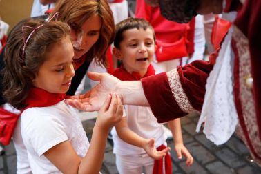 Fotos del recorrido de los gigantes y cabezudos de Pamplona del día 9 de julio de San Fermín 2019