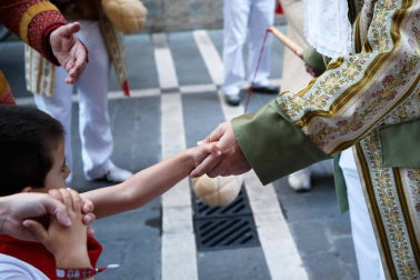 Fotos del recorrido de los gigantes y cabezudos de Pamplona del día 9 de julio de San Fermín 2019